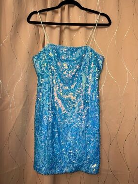 Forever 21 Mermaid Blue Sequin Dress